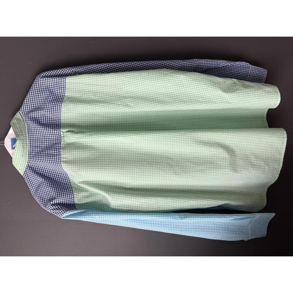 Men's Chaps Patchwork Button-Down Shirt with Ging… - image 2